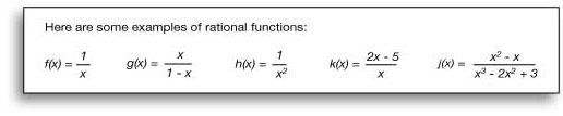 Rational functions examples